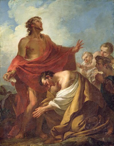 Johannes der Täufer tauft die Juden in der Wüste, 1743 von Jean Baptiste Marie Pierre